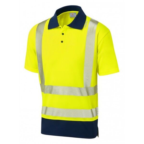 ECOVIZ- MORTEHOE Dual Colour Coolviz Plus Polo Shirt  Thumbnail