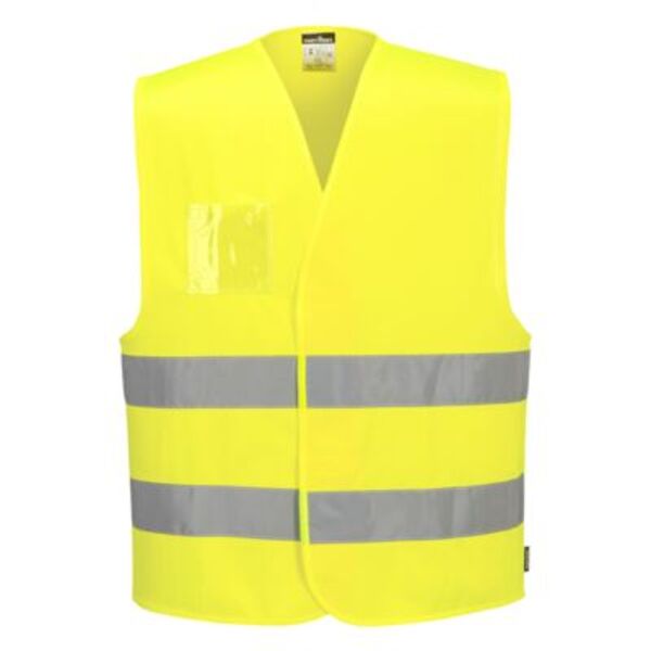Hi-Vis Two Band Dual ID Holder Vest  Thumbnail